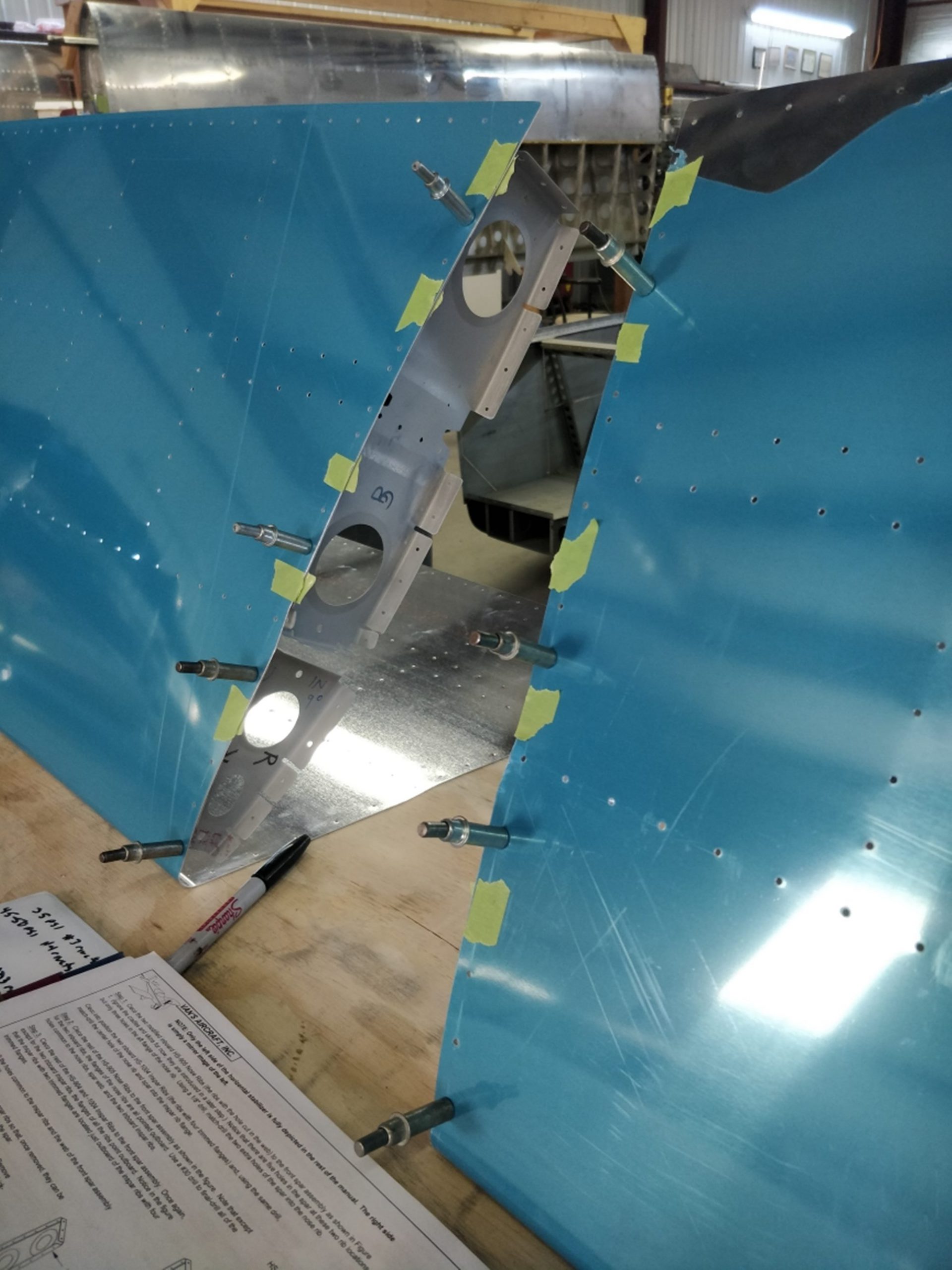 Test fit of Horizontal Stabilizer Strikhedonia