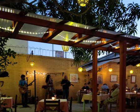Marlena's has the best food in Barra and live music, this is the same band that we danced to at Bogavante earlier in the week
