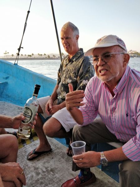 Watertaxis are a great chance to meet new people, who sometimes pass around shots of tequila, Jay questions round 4