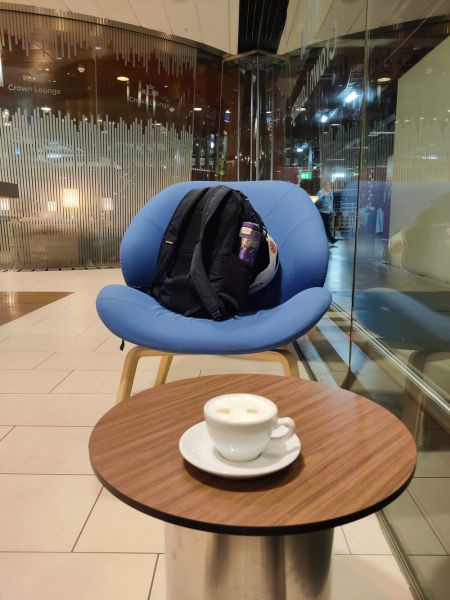 So thankful for the KLM lounge, coffee and a quiet place away from people