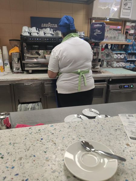 Halfway point on the drive to Martell called for a cappuccino to wake up