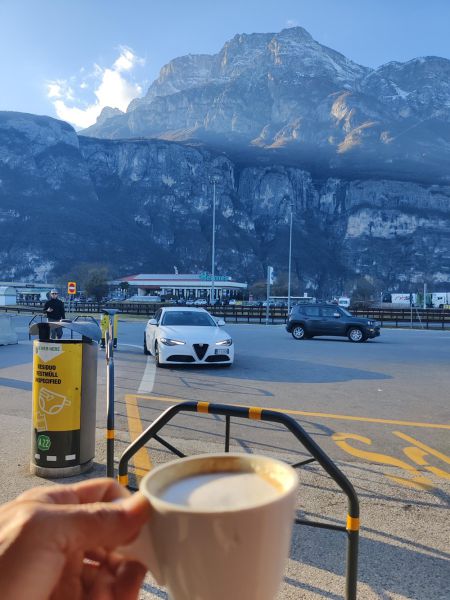 Quite the view to enjoy while getting caffinated