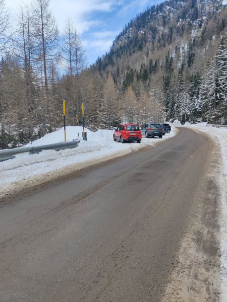 My parking spot, not too far of a hike to the course