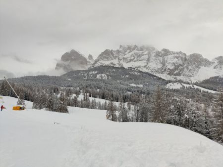 Taking in the views as I ski down the hill