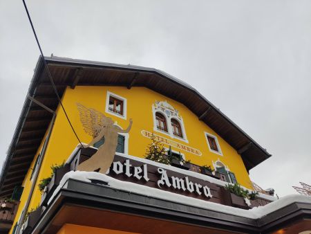 Bright colors across from the ski rental shop