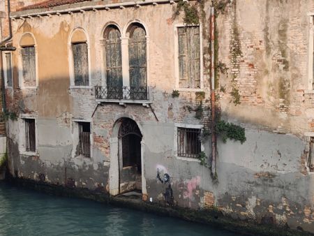 I stumbled accidently on the Banksy painting Migrant Child