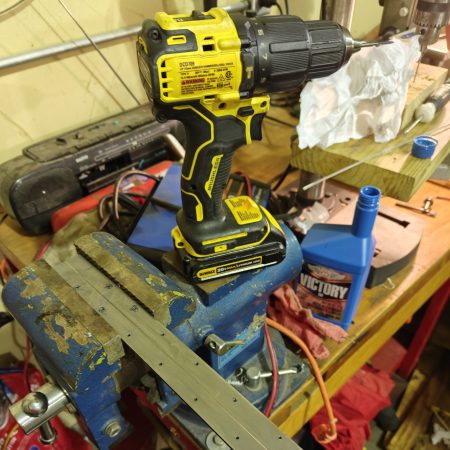 Tapping the 4-40 holes for mounting the resistors