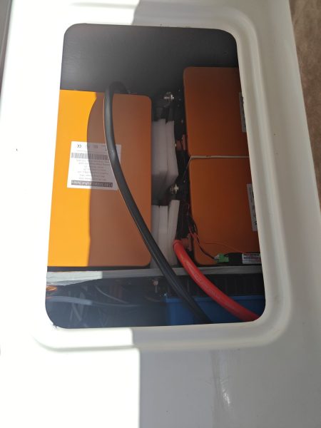 Ah, 960ah of batteries in the saloon seat that previously held only 400ah