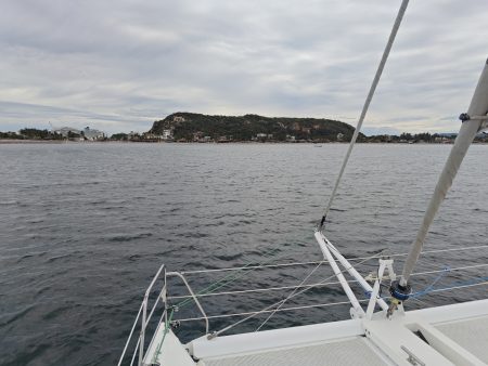 Windy but calm anchored at Stone island