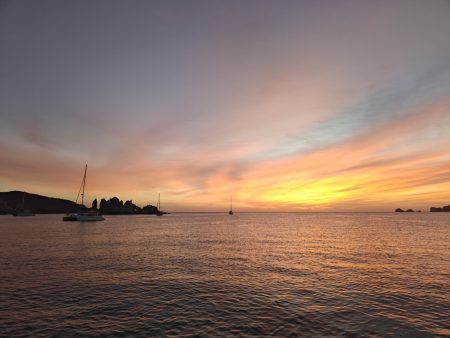 I love sitting on top of the boat watching the sunrise