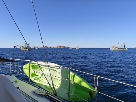 This was the start, by nightfall 19 shrimp boats had moved in to ride out the storm