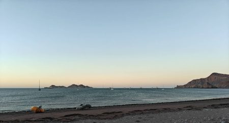 SV Cigano (third boat from the left) at this point still holding...