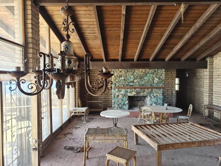 Not sure why, but I always loved this chandelier and the fireplace is cool too