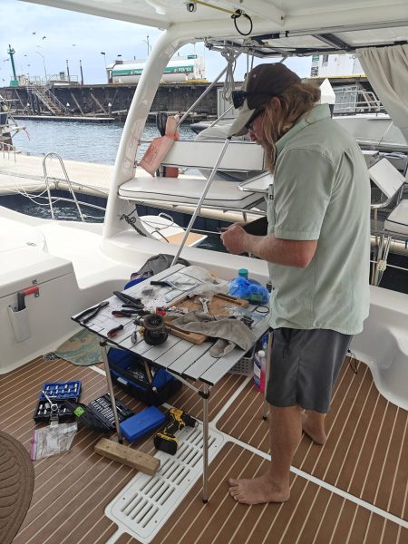 Helping Joe rebuild his raw water pump