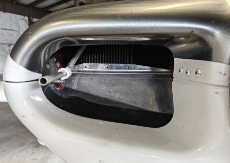 Pitot tube extending 6mm from the front of the cowl opening and inset 25mm from the side