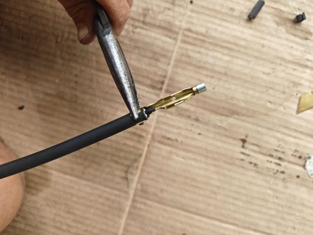 Pre-bending the strain relief